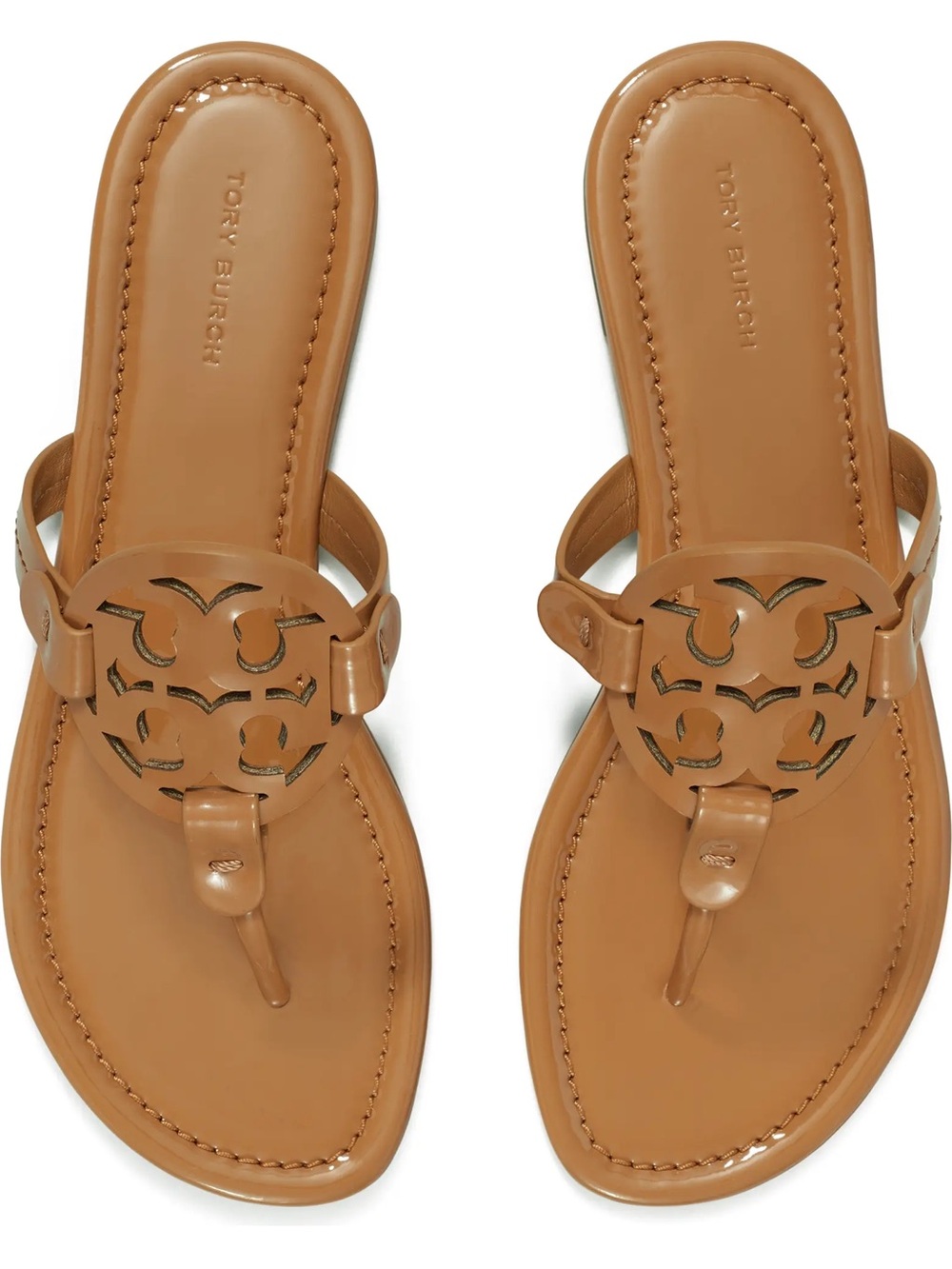 Tory Burch Tan Patent Miller Sandal - Size 8 - Picture 3 of 5